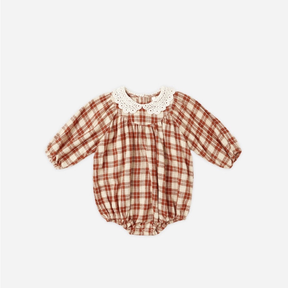 NWT Rylee + Cru Heidi Romper Red Plaid